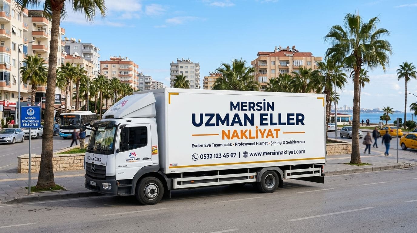 Mersin Uzman Eller Evden Eve Nakliyat büyük boy çelik kasa ev taşıma kamyonu yükleme esnasında